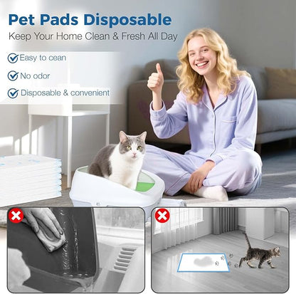 Cat Pads Refills 16.9 x 11.4 inches 100 Count Super Absorbent Pee Pads - Image 4