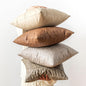 Pack of 4 Neutral Decorative Faux Leather Throw Pillow Covers 20x20 inch by GEGELICA