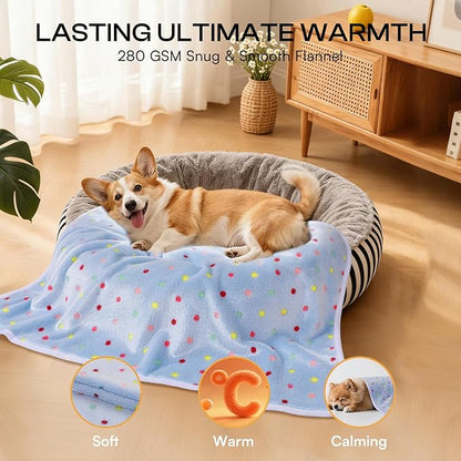 1 Pack 6 Blankets Dog Cat Soft Fluffy Fleece Pet Blanket Warm Cute Print Design - Image 4