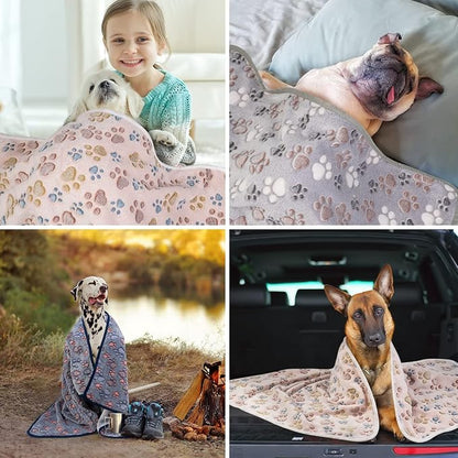 Dono 1 Pack 3 Dog Blankets, Soft Fluffy Fleece Pet Blanket Warm Sleep Mat Paw - Image 7