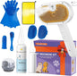 Pet Steam Brush Set for Dogs & Cats, Includes 3-in-1 Self Cleaning Spray Comb by LetsFeedPetPremiumCollectio