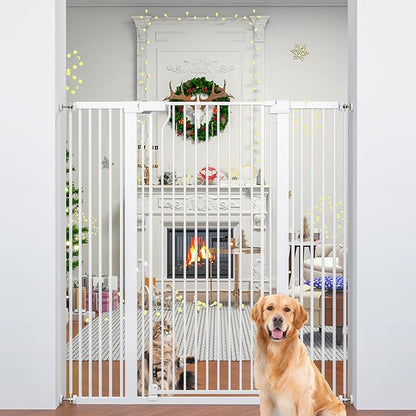 51" Extra Tall Cat Gate 28.5"-48.7" Wide, Auto Close, Pressure Mounted by PamperYourPet