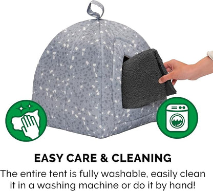 Furhaven Cat Bed Cave for Indoor Cats & Small Dogs, Washable & Foldable w/ - Image 5
