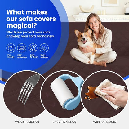 Waterproof Couch Covers for Pets, Waterproof Dog Bed Cover, Anti-Slip Soft Dog - Image 6