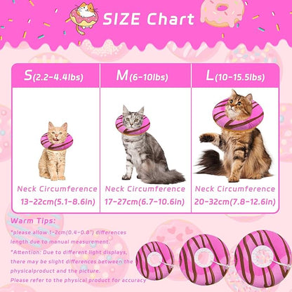 Cat Cone Collar Soft, Adjustable Cat Recovery Collars to Stop Licking, Cute - Image 2