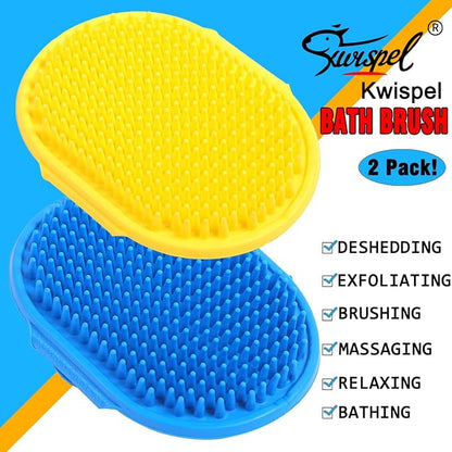 Dog Grooming Brush, Pet Shampoo Bath Brush Dog Grooming Shedding Brush Soothing - Image 2