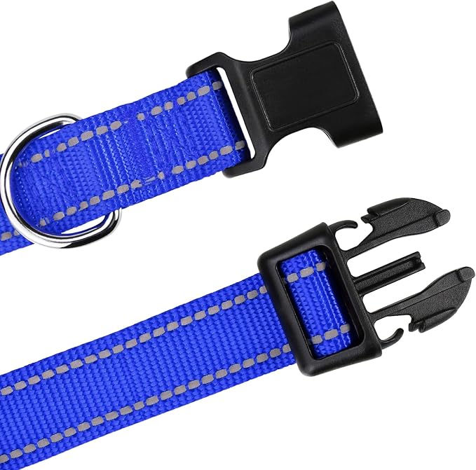 TagME Reflective Nylon Dog Collars, Adjustable Classic Pet Collar - Image 4