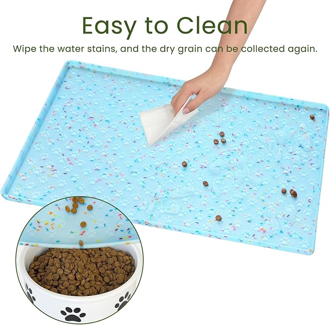 Ptlom Dog Food Mat Anti-Slip Dog Bowl Mats - Image 6