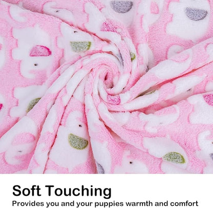 Dono 1 Pack 6 Dog Blankets, Soft Fluffy Fleece Pet Blanket Warm Sleep Mat Paw - Image 4