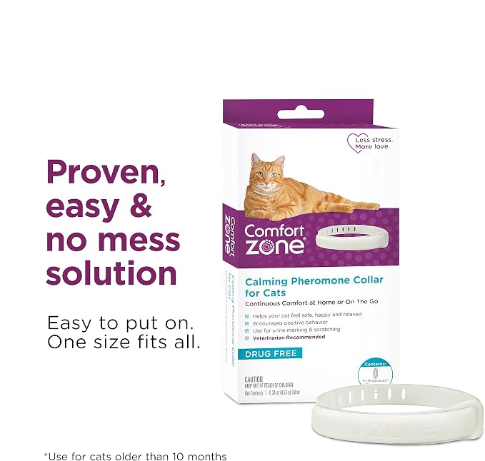 Comfort Zone Cat Calming Collar Value Pack: 4 30-Day Calming Collars - Image 6
