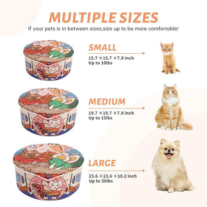 寵幸 Ramen Noodle Dog & Cat Bed, Keep Warm and Super Soft Creative Pet Nest - Image 6