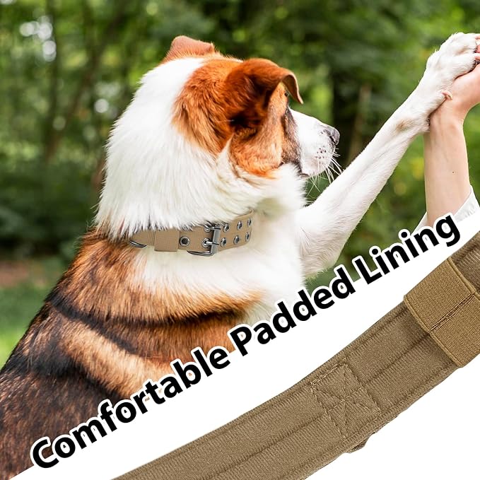 Tactical Dog Collar with Handle, Military Adjustable Heavy Duty Metal Buckle - Image 5