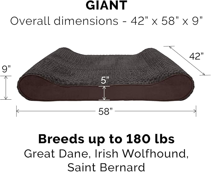 Furhaven Replacement Dog Bed Cover Ultra Plush Faux Fur & Suede Contour Luxe - Image 3