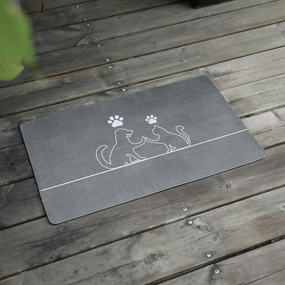 Le courant Dog Bowl Mats, Cat Feeding Mat, Non-Slip Super Absorbent, No Stains by Unknown
