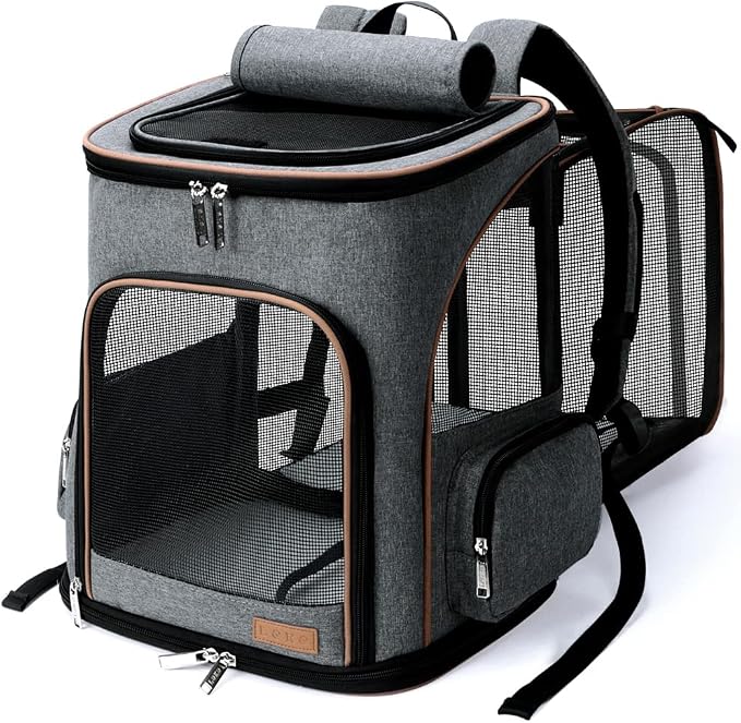 Lekereise Pet Carrier Backpack Expandable Cat Backpack by Lekereise