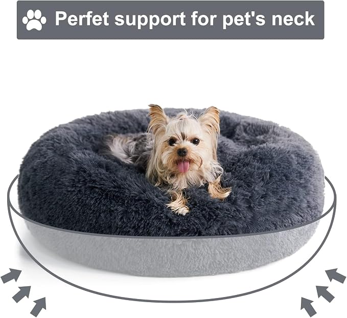 WNPETHOME Calming Dog Beds for Large Dogs, Anti-Anxiety Donut Large pet Bed - Image 4