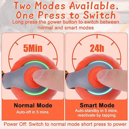 BABORUI 2Pack Orange Interactive Cat Toy Ball - Image 3