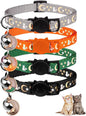 4PCS Cat Collar with Bells, Breakaway Cat Collars, Kitten Collar with Bell by Baeuppit