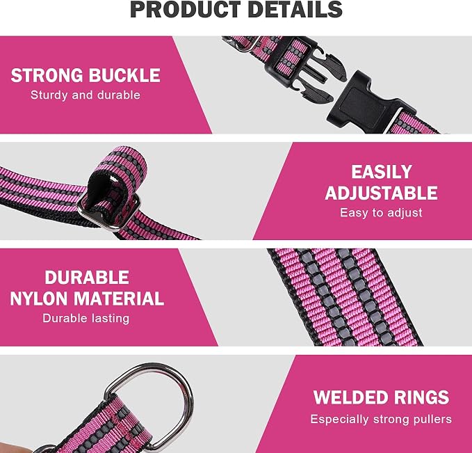 Hikiko Martingale Dog Collars Reflective Nylon Dog Collar - Image 3