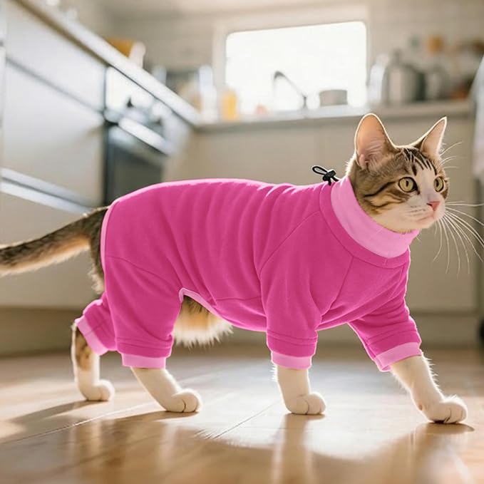 PUMYPOREITY Cat Recovery Suit, Stops Wound Licking After Surgery, Sticky Hair - Image 6