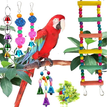 Bird Swing Standing Chewing Training Hanging Toy Hammock Climbing Ladder - Image 2