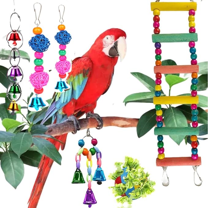 Bird Swing Standing Chewing Training Hanging Toy Hammock Climbing Ladder - Image 3