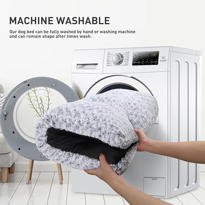 KSIIA Washable Dog Bed Deluxe Plush Dog Crate Pad Comfy Pet Bed Non-Slip Kennel - Image 5