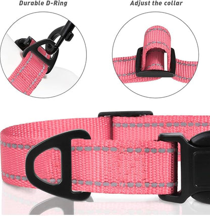 TagME Small Dog Collars, Adjustable Reflective Nylon Pet Collar - Image 4