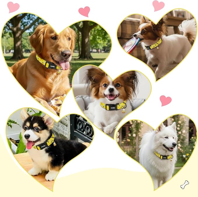 Yellow Dog Collar for Extra Small Dogs, Spring & Summer Theme Small Dog Collars - Image 7