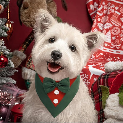 FUAMEY Dog Tuxedo Christmas for Large Dogs, Dog Formal Suit Dogs Attire Pet Bow - Image 3