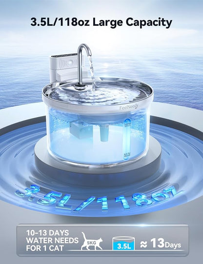 Wireless Cat Water Fountain FEELNEEDY Automatic Pet Water Dispenser - Image 6