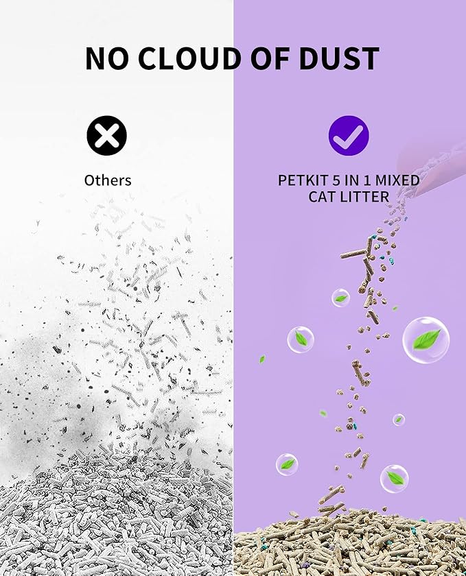 PETKIT Mixed Cat Litter Fast Clumping, Ultra Absorbent, 100% Natural - Image 5