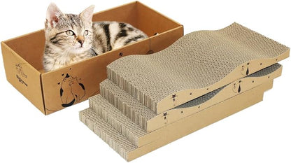 Cat Scratcher Cardboard Pad Scratch Box, Reversible Durable - Image 2