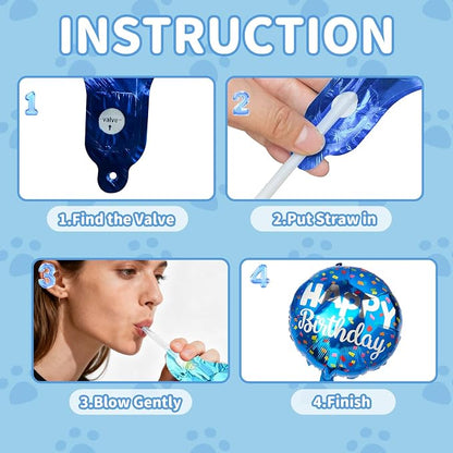 Dog & Cat Birthday Party Decorations Set Include Bandana, Adjustable Hat - Image 7