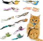 11PCS Realistic Bird Cat Toy Refills – Handmade Feather Cat Toys by ZAYLUMO
