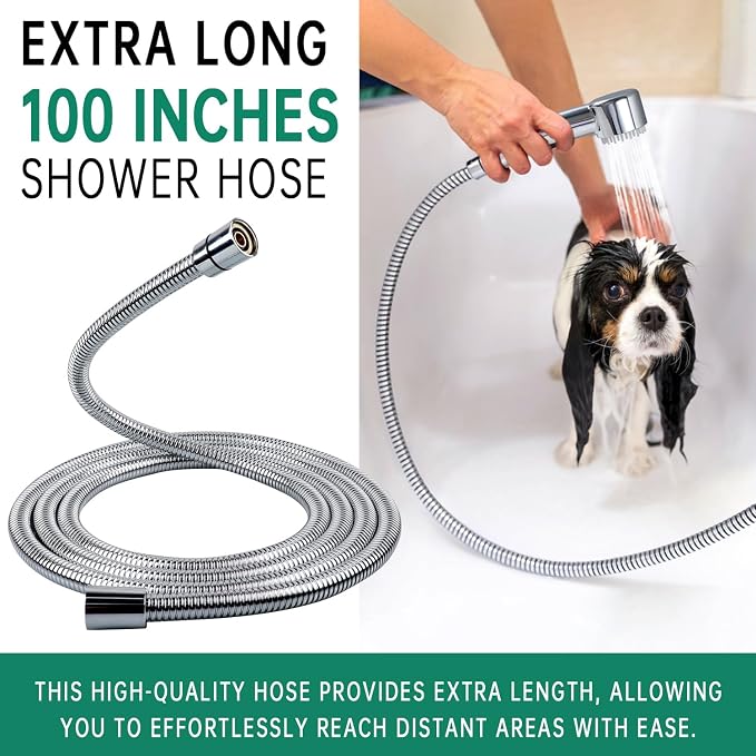 3 Mode Dog Shower Attachment, High Pressure Handheld Sprayer - Image 6