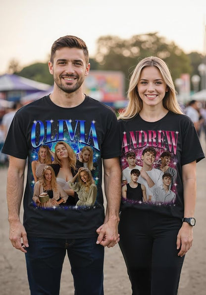 Custom Bootleg Rap Shirt with Photo Text, Vintage Custom Picture Shirt - Image 6