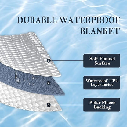 Waterproof Blanket 40"x60" for Adults, Reversible Waterproof Bed Cover for Dogs - Image 2