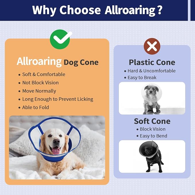 Allroaring Dog Cone Collar After Surgery, Soft Dog Cones - Image 7