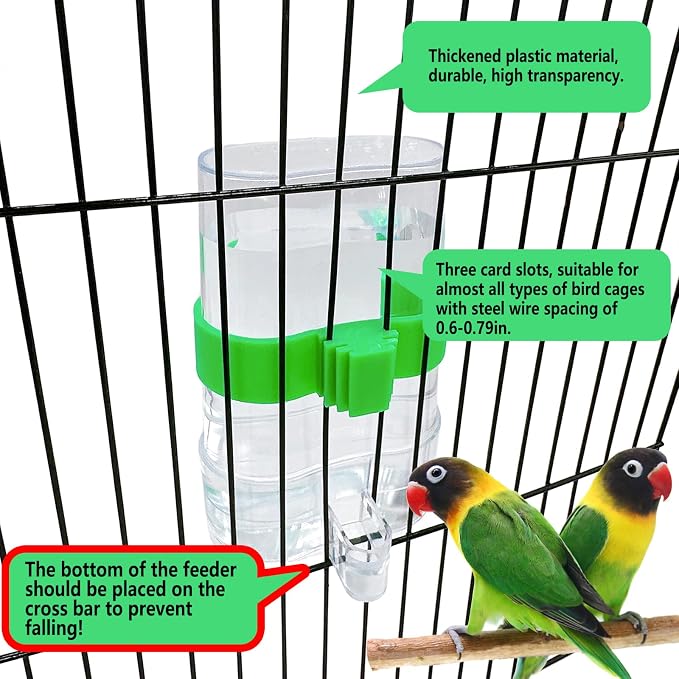 Hamiledyi Parakeet Water Dispenser 4pcs Automatic Bird Water Dispenser - Image 3