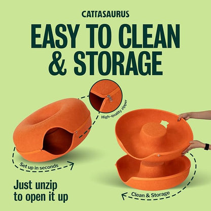 Cattasaurus Peekaboo Cat Cave, Extra Spacious - Image 7