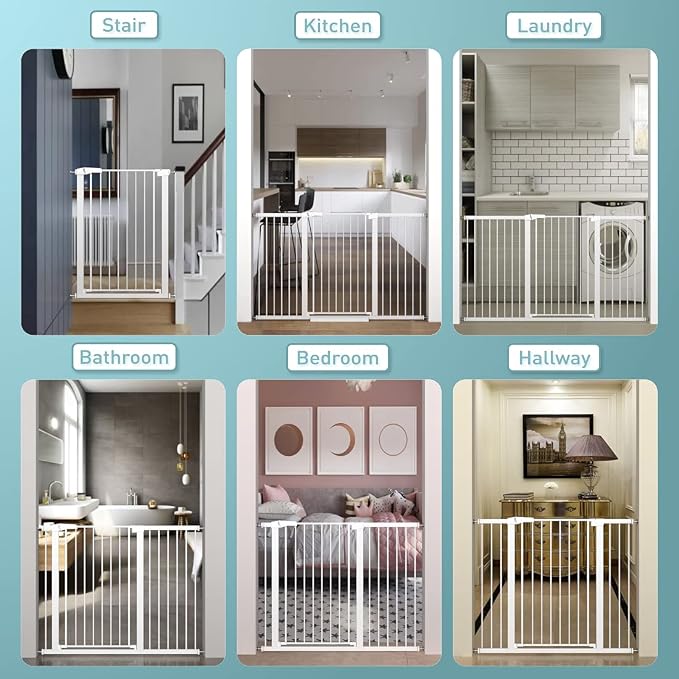 Fairy Baby 38" Extra Tall Pet Gate, 29.5"-48.8" Extra Wide Long Baby Gate - Image 8
