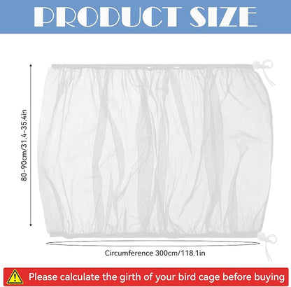 Large Bird Cage Seed Catcher, 31 x 118 inches Adjustable Large Bird Cage Cover - Image 2