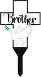 BUoonyer Garden Stake Graves Cemetery Decorations, Brother Metal Memorial Grave by BUyooner