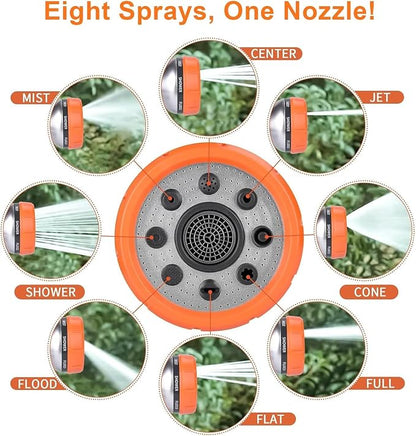 Dog Wash Hose, 8 Way Spray Pattern Garden Hose Nozzle - Image 4