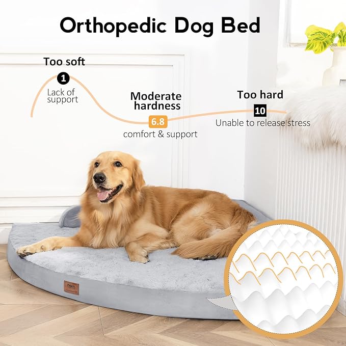Large Dog Bed - XL Orthopedic Egg-Crate Memory Foam Dog Beds - Image 2