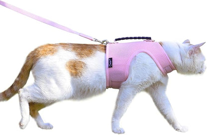 Kitty Harness and Leash for Walking Escape Proof Breathable Mesh Fabric by Yizhi+Miaow