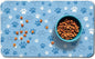 Dog Food Mat, Absorbent Water Bowl Mats Cat Pet Feeding Placemats Blue 17 * 30 by Zoeeya