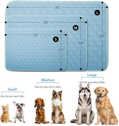 Upgrade Dog Cooling Mat, Pet Dog Self Cool Pad, Ice Silk Washable Cooled Mat - Image 5