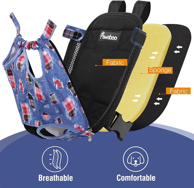 Pawaboo Pet Carrier Backpack, Adjustable Pet Front Cat Dog Purse Carrier - Image 5